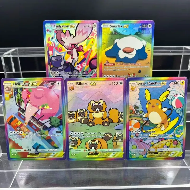 5ks DIY POCKET Collection Cards Mewtwo Leafeon ex Self Made Single Card Klasická hra Anime Card Gift Toy — image 5