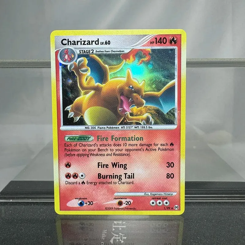 Charizard PTCG Single Collection Card 1. vydání 1996 Vmax Ex Rare Rainbow Card PKM Proxy karty Hračky Dárky — image 29