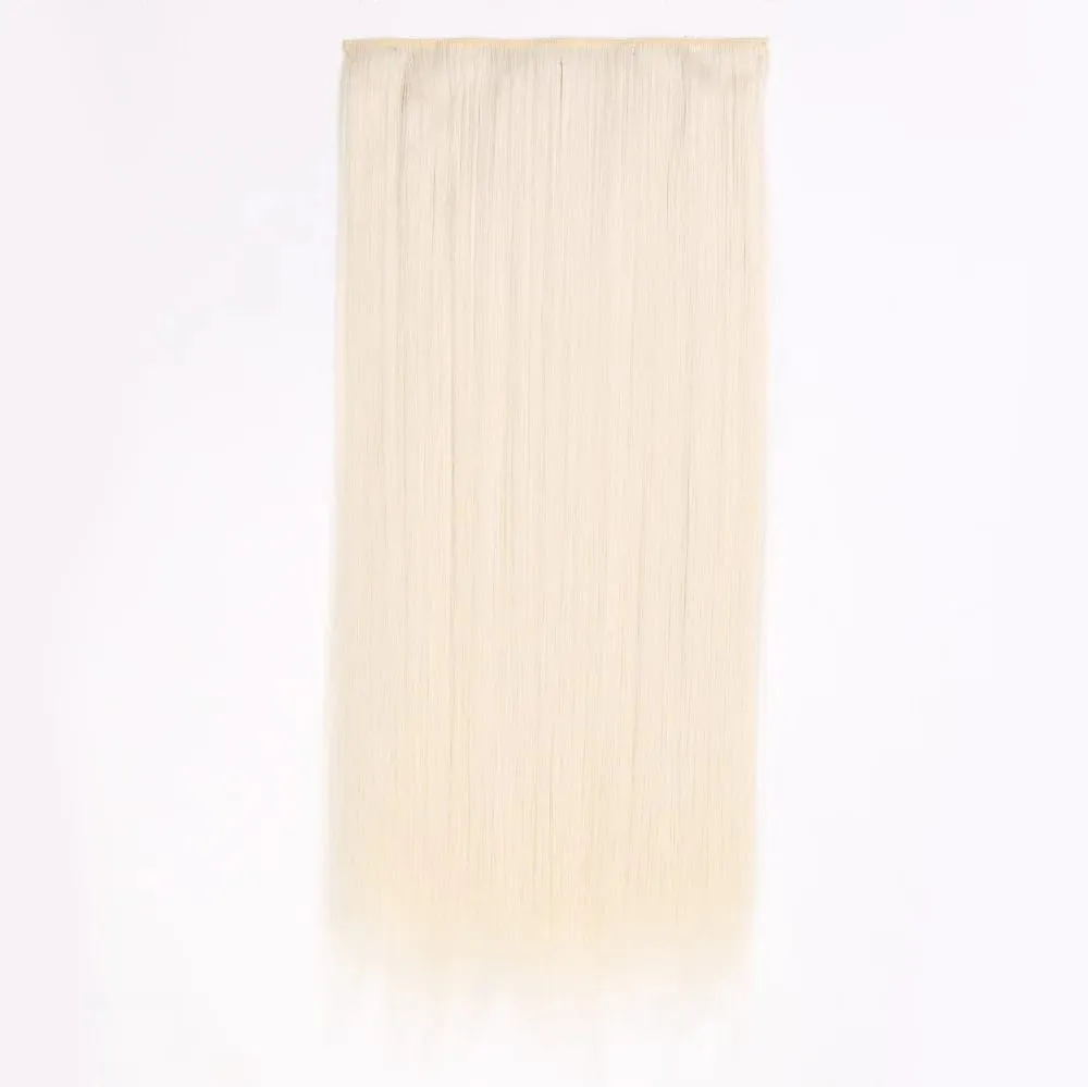 Synthetic Natural Synthetic Hair Extensions 5 Clip In Artificial Fake Ombre Blonde Brown Black Pink Straight False Hair Piece — image 36