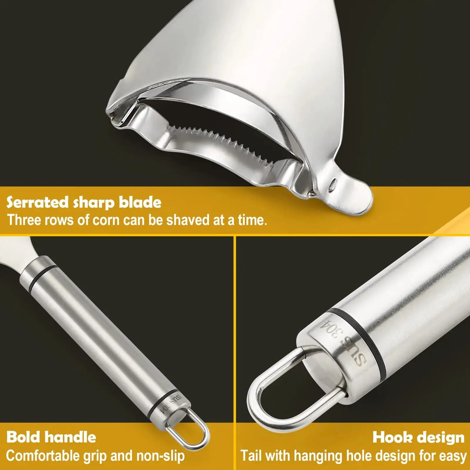 Corn Peeler For Corn On The Cob Stripper Tool Removes Corn Kernels From Cobs In Seconds Kitchen Gadget Stripping Tool — image 3