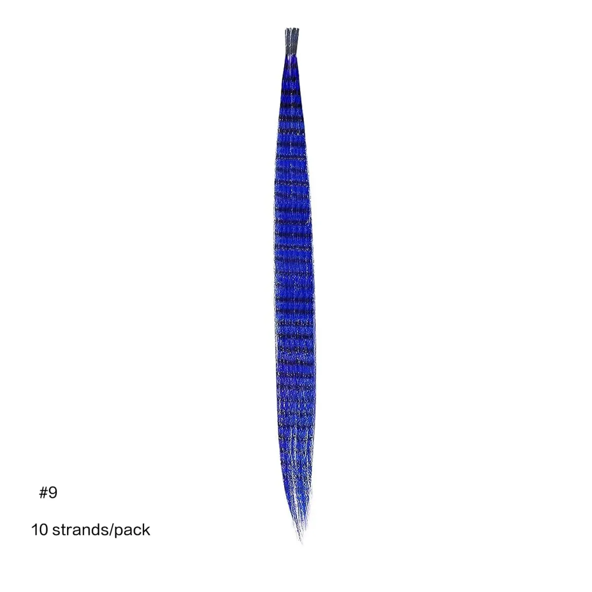Extensions de cheveux synthétiques colorées I Tip, 10 racines/paquet, postiche 16 pouces, accessoires capillaires pour femmes et filles, utilisation quotidienne en fête — image 15