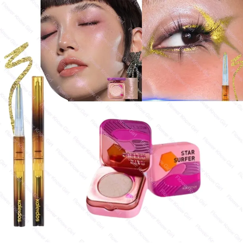 Kaleidos Chameleon Face Eye แต่งหน้าชุดเจลอายไลเนอร์ดินสอ Chameleon อายแชโดว์ Highlighter Chrome Glitter Diamond Powder — image 18
