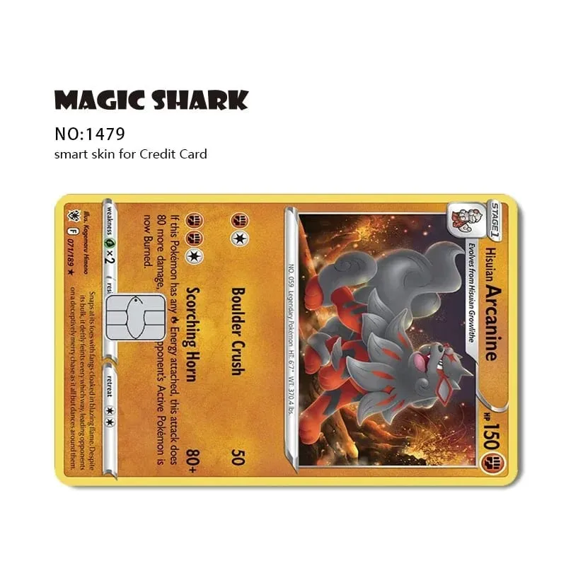 2025 New Pokemons Charizard Blastoise Bulbasaur Eevee Metwo Sticker Film Skin Cover for Credit Debit Card — image 23
