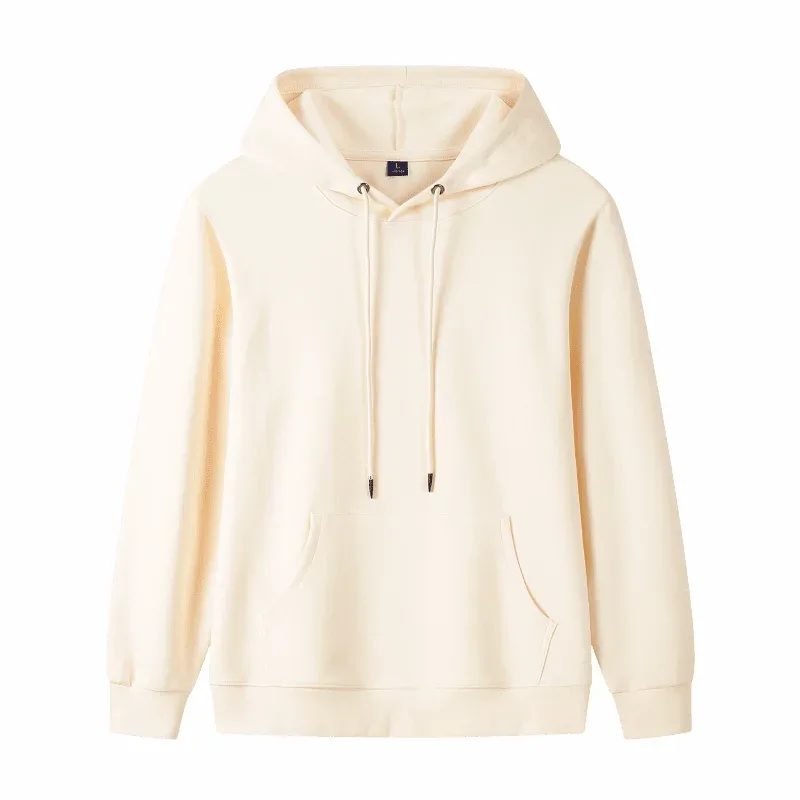 Fashion 9 Colors High-Quality Pullovers Custom Logo Printed Personal Group Brand Embroidery Men and Women 100% Cotton Hoodies — image 19