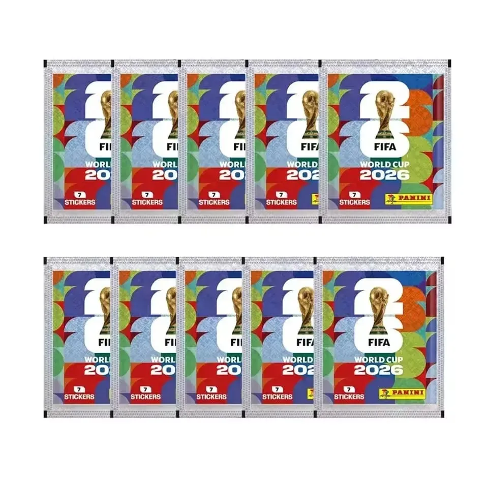 2026 FIFA World Cup Panini Collectible Sticker Set With Matching Album 50 Packs 7 Stickers Each Total 350 For Sports Fans