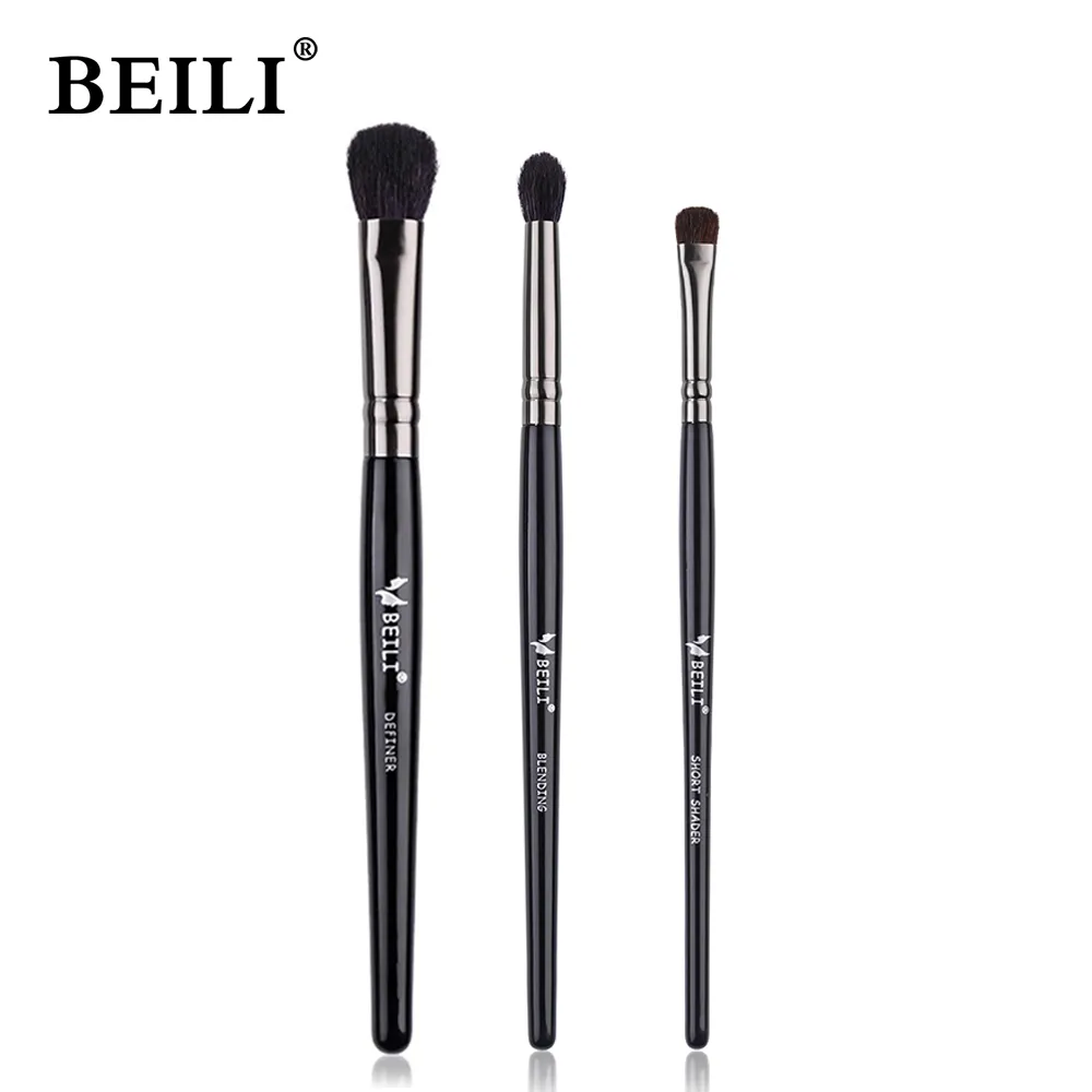 1/3 Chuyên Nghiệp Cổ Điển Tự Nhiên Mắt Trang Điểm Bộ Phấn Mắt Lông Mày Pha Trộn Màu Khói Đen Làm Đẹp Cọ Trang Điểm — image 6