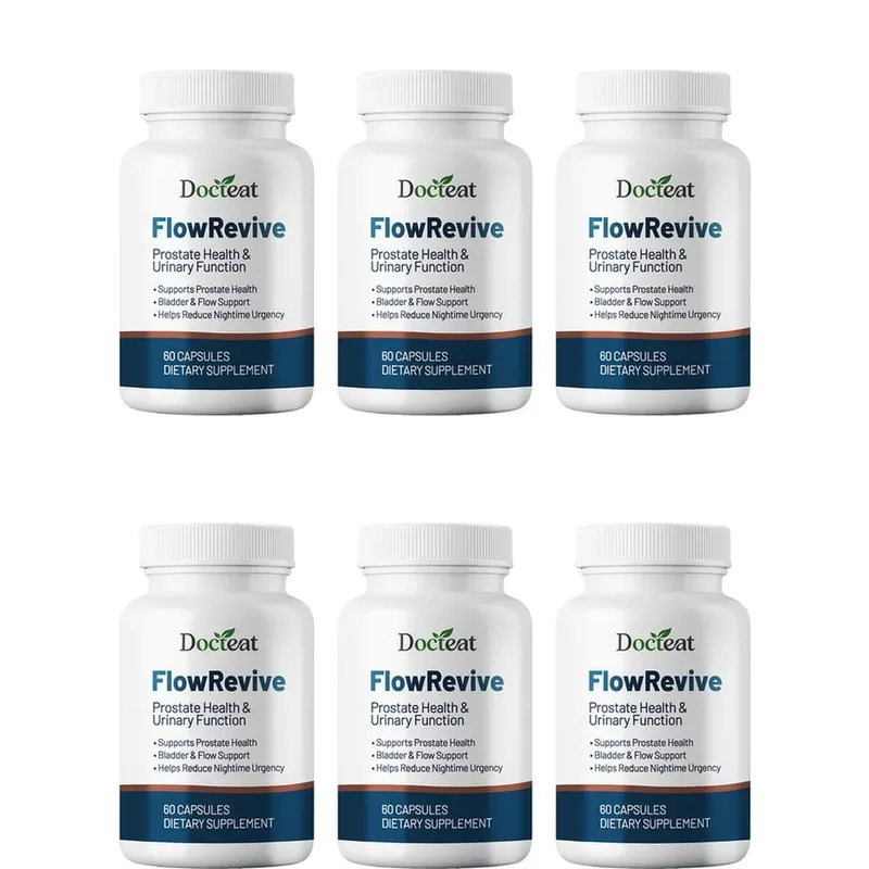 Βοτανικές κάψουλες Docteat FlowRevive Prostate Health Urinary Function με εκχύλισμα Saw Palmetto και Pygeum Bark 60 κάψουλες — image 12