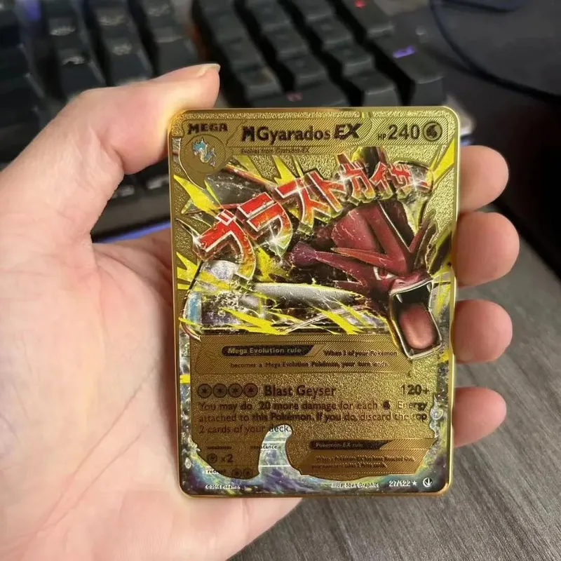 البوكيمون لعبة معدنية جمع بطاقة أنيمي الشكل تشارجر بيكاتشو بلاستويز Mewtwo معركة جمع كارت بطاقة لعبة هدية — image 10