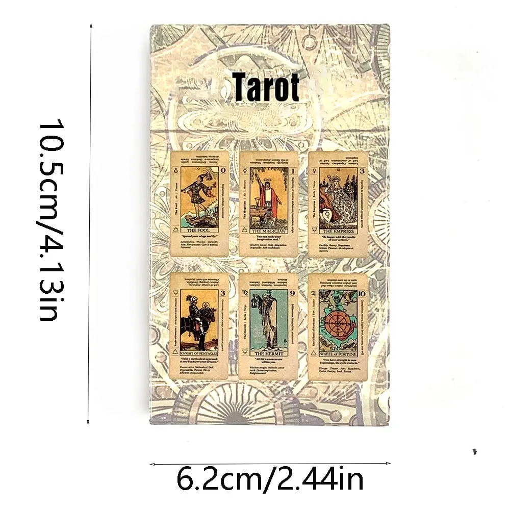 Kad Tarot yang terlaris A 78pcs Kad Permainan Papan Ramalan Ramalan Kata Kunci Dek Antik Permainan Percutian Hadiah Krismas — image 6