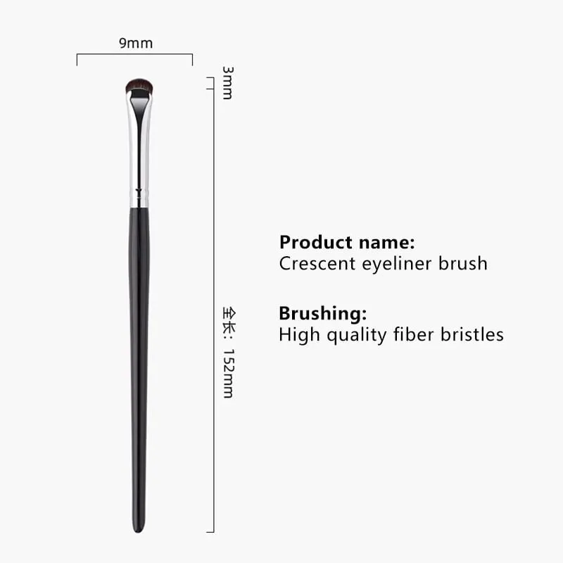 1/2PC Crescent Eyeliner Makeup Børster Øjenmakeupværktøj Præcisions blød øjenskyggebørste Buet tynde kosmetiske værktøj til små øjne