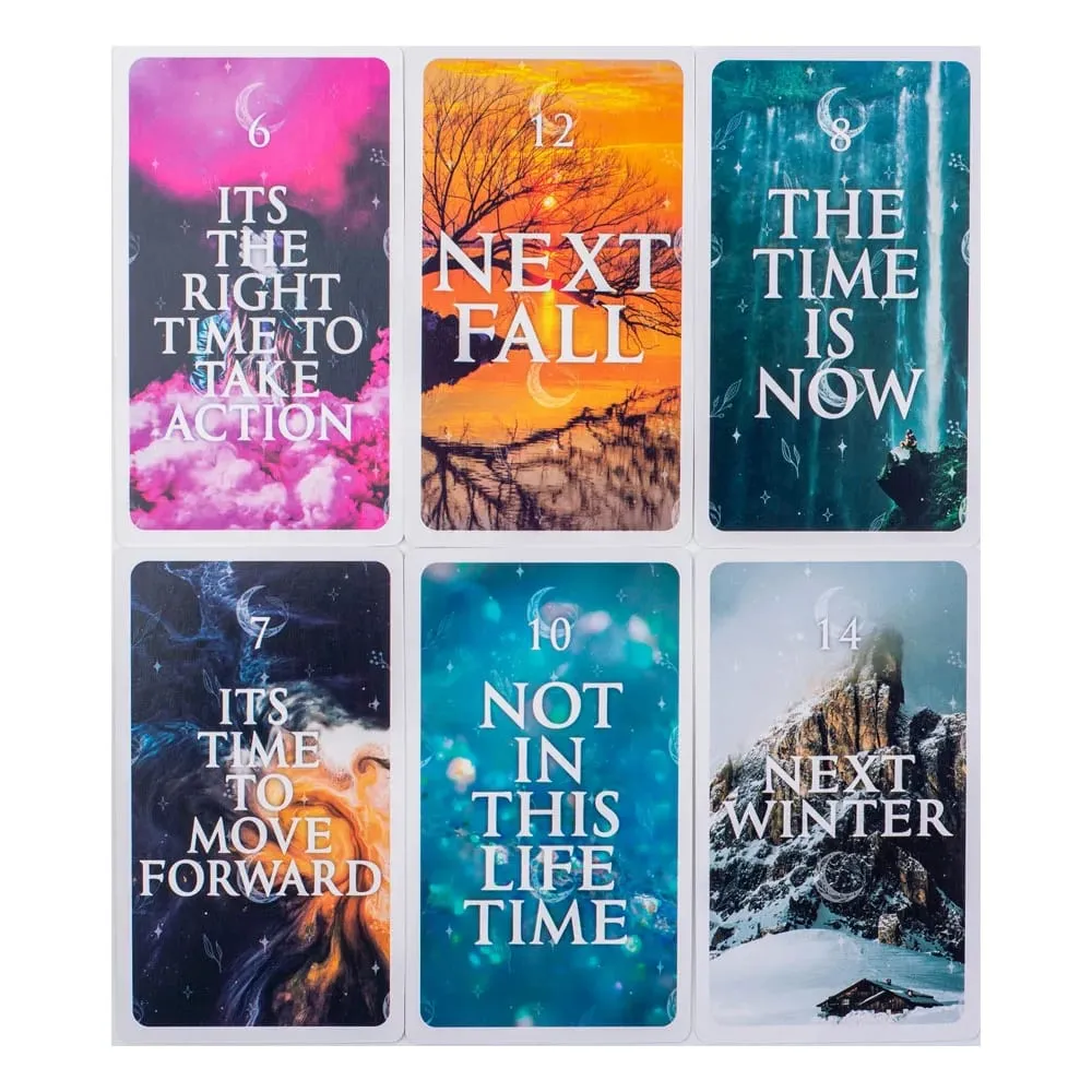 Mystical Timing Oracle 60Cards 10.3*6Cm Time Frame Cards Twin Flame Tarot Deck Cosmic — image 4