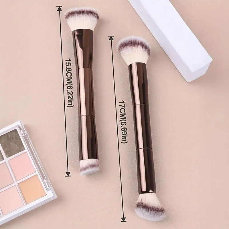 2ชิ้นมืออาชีพหลอดอลูมิเนียมชุดแปรงแต่งหน้าซอฟท์มูลนิธิแปรงปัดแก้มแปรงแป้งแปรงคอนซีลเลอร์แปรงContour Bru — image 5