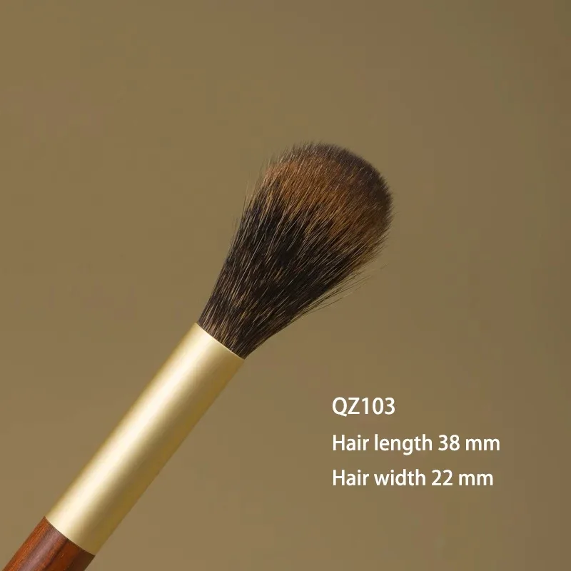 전문 수제 메이크업 브러쉬 1PC 소프트 다람쥐 헤어 블러쉬 형광펜 브러쉬 아프리카 로즈 우드 핸들 메이크업 브러쉬 — image 7