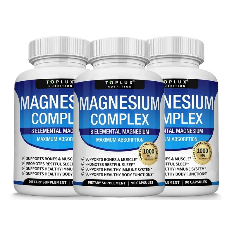 Suplemen Kompleks Magnesium | 1000mg Magnesium Glycinate Malate Citrate | 8 Formula Kelat Unsur | Vegan Bukan GMO 90 C — image 9