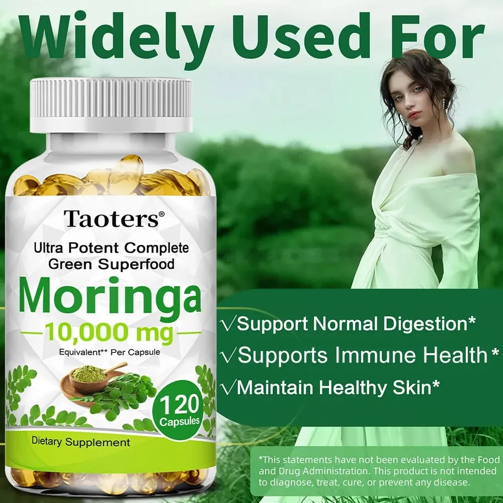 Kapsułki Moringa 1000 mg - na układ odpornościowy Energia i metabolizm Przeciwutleniacz wspomaga zdrowie układu trawiennego i mózgu — image 4