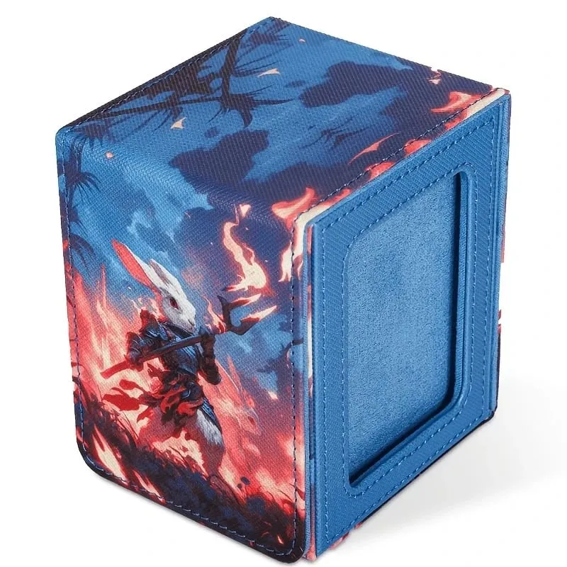 Boîte de jeu de cartes en cuir PU, avec fenêtre d'affichage, peut contenir plus de 100 cartes à Double manches, convient aux cartes TCG — image 5