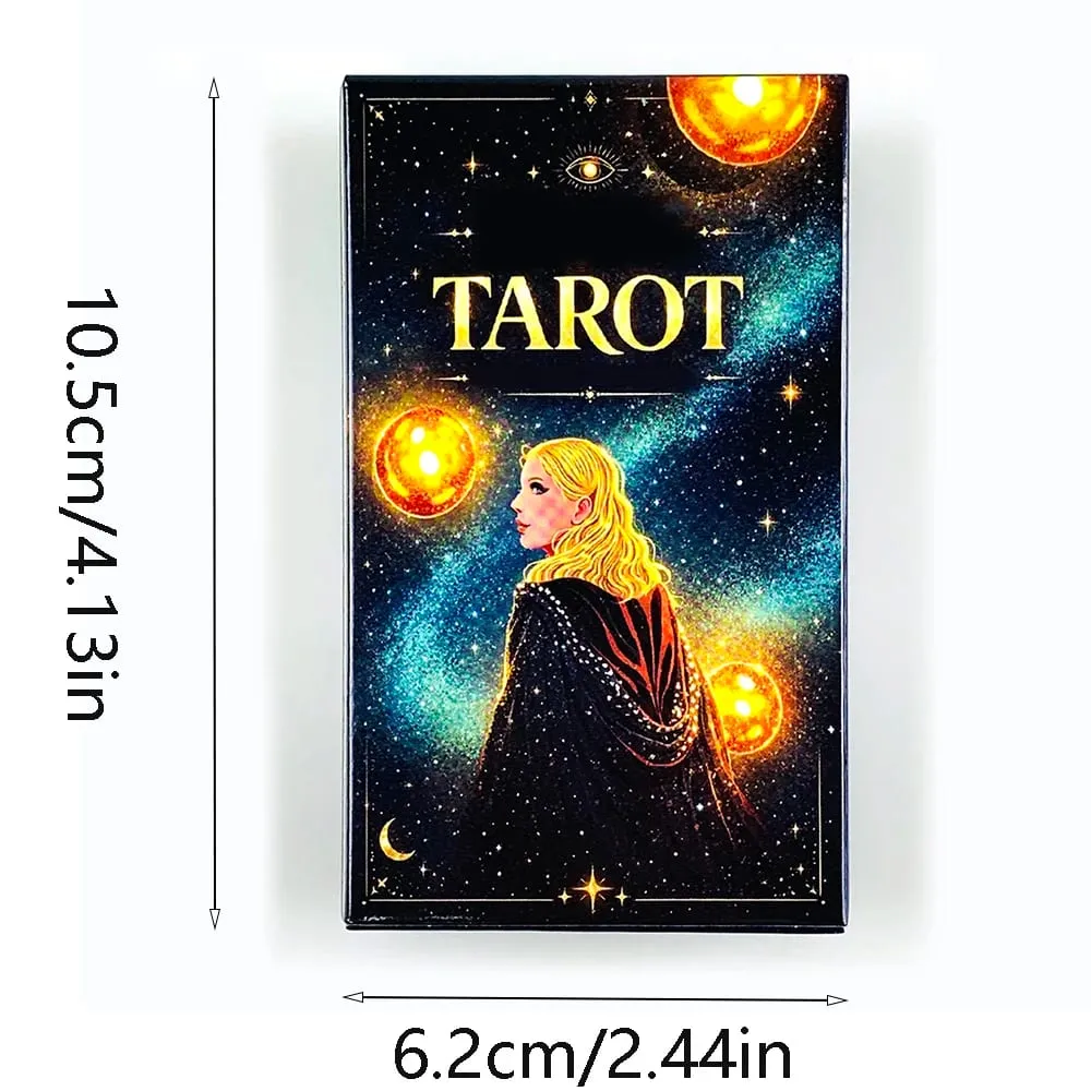 Eras Tarot Deck Starry Galaxy Cosmic Thème Tarot Cartes Mystic Space Witch Divination Jeu de société Destin Lecture Cartes de méditation — image 6