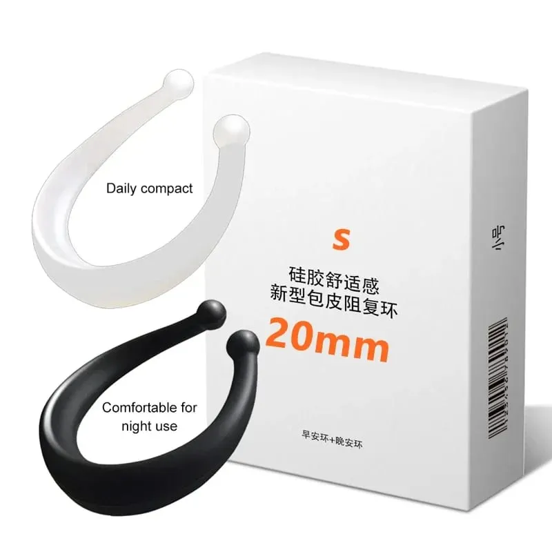 2 STK Silikone Mand Forhud Corrector Resistance Ring Forsinkelse Ejakulation Penis Ringe Sexlegetøj til mænd Daglig/nat Cock Ring — image 19