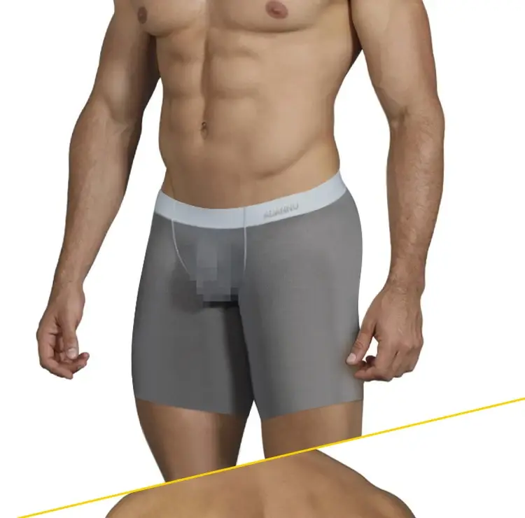Boxer Transparent en soie glacée pour hommes, 1/3 pièces, sous-vêtements transparents en tissu Ultra-fin, sous-vêtements sans couture, 0.01 — image 19