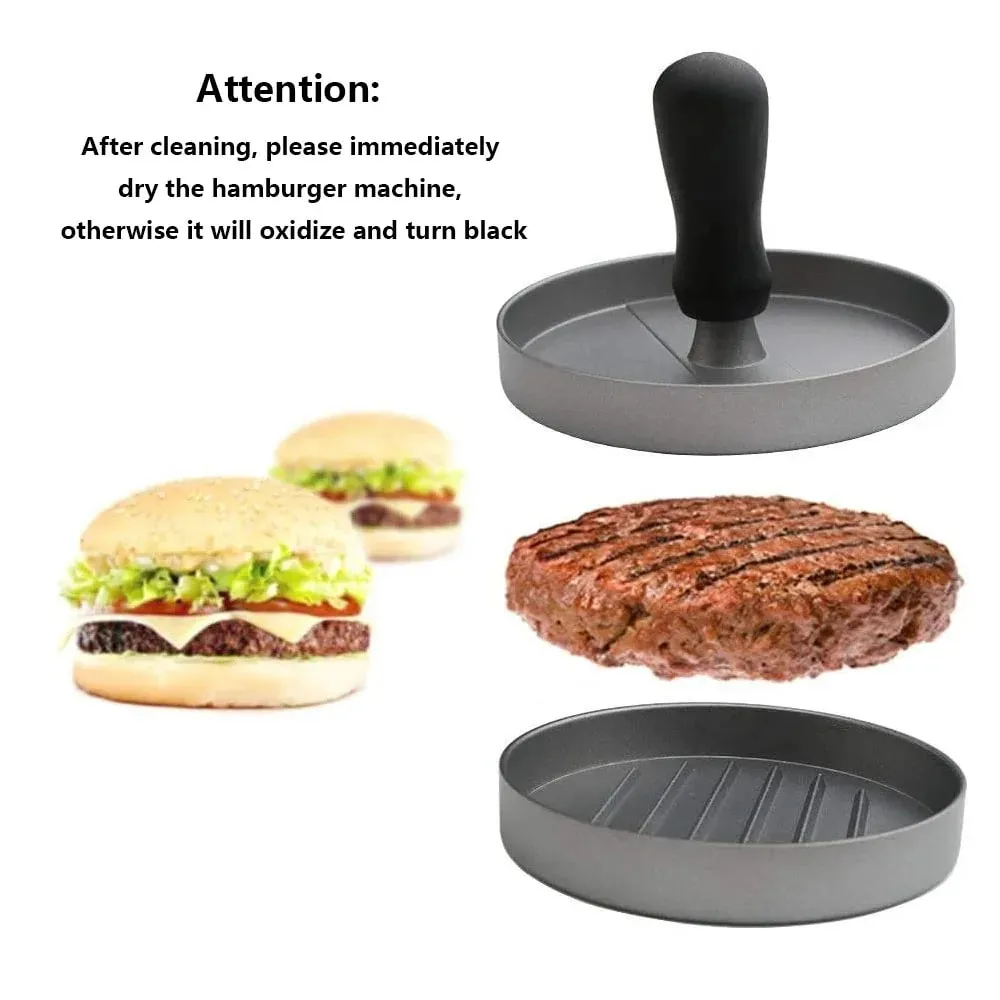 Burgerpresse, Hamburger-Fleisch-Werkzeug, Patty-Maker, Aluminium-Burger-Maker für den Küchen-BBQ-Grill — image 2