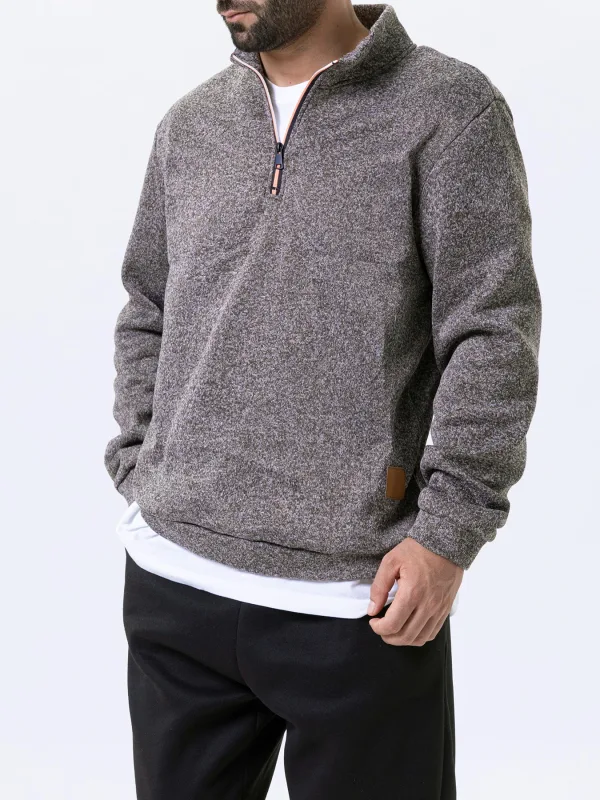 Sweatshirts pour hommes Pull-over plus épais d'automne Pull-over à demi-fermeture Éclair Hiver Masculin Col roulé Sweat-shirt à capuche Extérieur