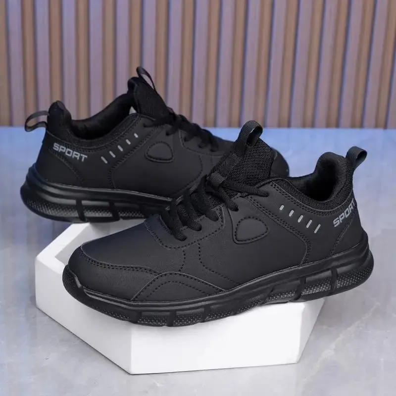 Zapatos de trabajo impermeables para hombre, zapatillas ligeras, cómodas, antideslizantes, que absorben los golpes, tenis informales para exteriores, zapatos de moda — image 4