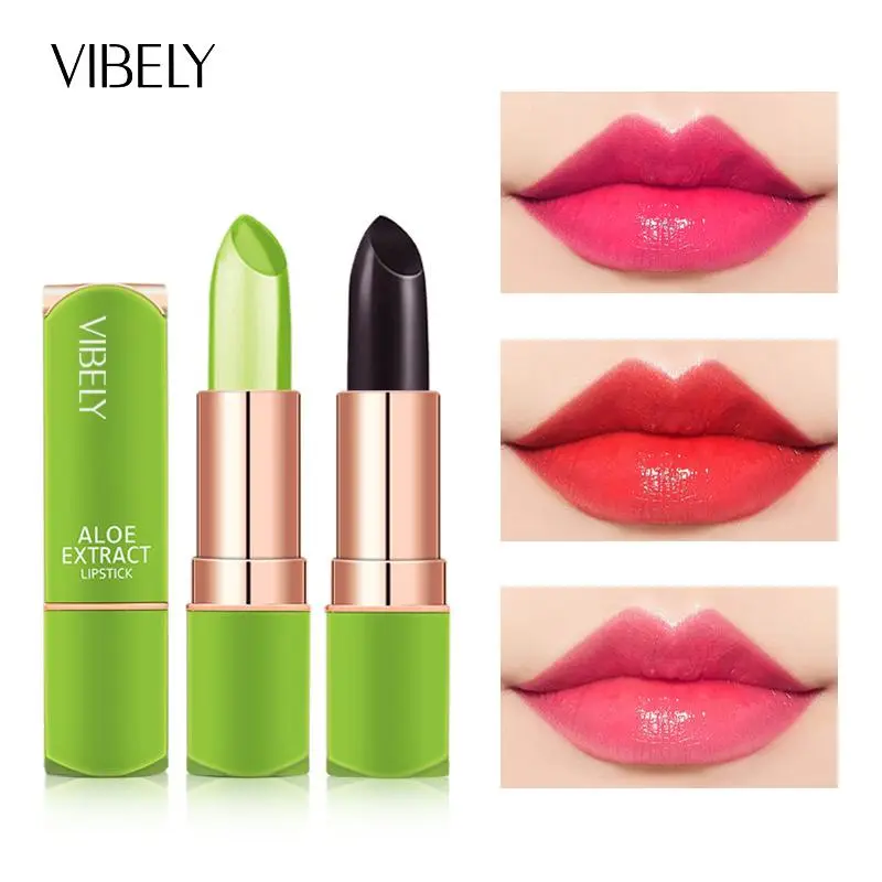 Stimmungsverändernder Lippenbalsam mit 7 Farben, natürlicher Aloe Vera, langanhaltender, feuchtigkeitsspendender Lippenstift für farbveränderndes Make-up für Frauen — image 2