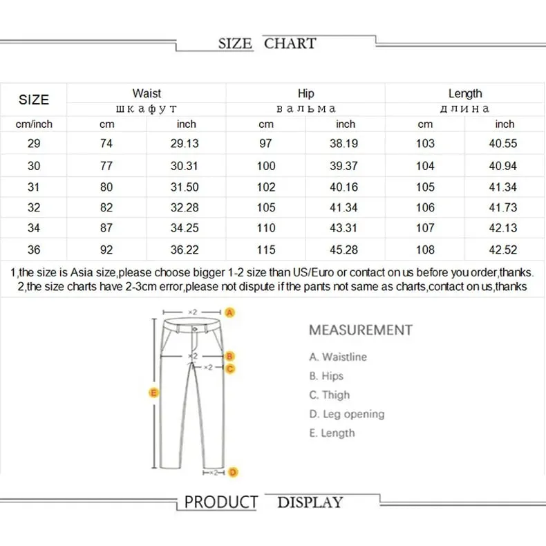 Pantalones Cargo de Mezclilla con Cintura elástica Estilo Callejero para Hombre, Vaqueros Informales de Corte Entallado y Lavado de Color sólido con múltiples Bolsillos para Uso Diario