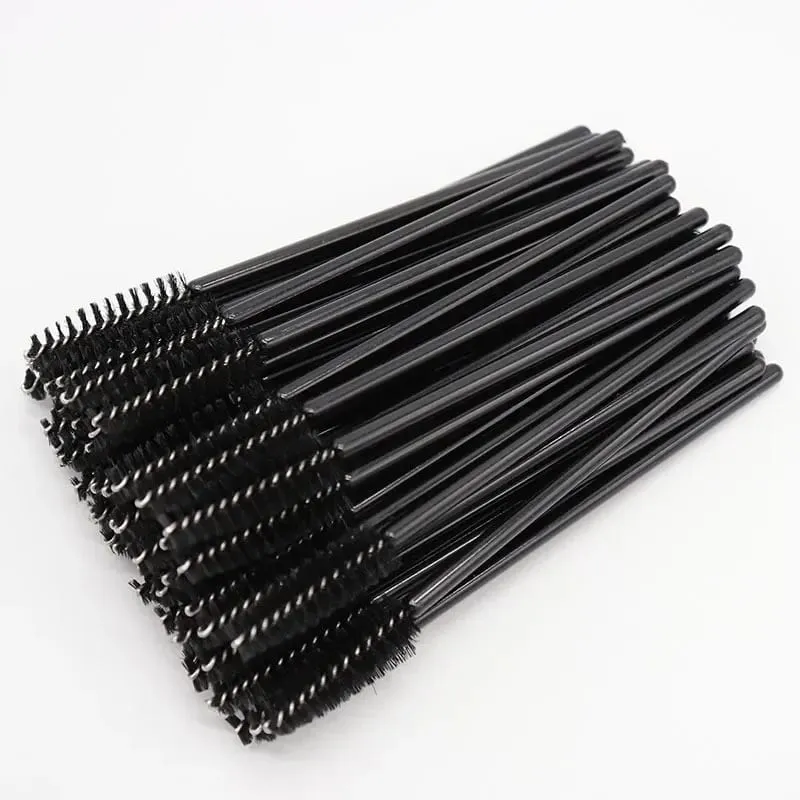 Sort øjenbryn Perm Makeup Brush Engangs øjenvippeforlængelse Brow Comb Professionel Mascara Wands Applikator Spoolere Værktøj — image 2