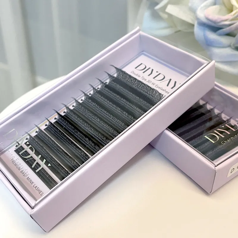 Extensions de cils en forme de W Bloom en forme de W 3d 4d 5d 6d 7d 8d cils naturels doux préfabriqués Extensions de cils en éventail — image 2
