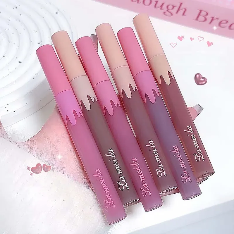 6 สี Velvet Matte Lip Gloss กันน้ำ Non Stick Cup Silky Matte Hawthorn Red Lipgloss เซ็กซี่ Lip Makeup ราคาถูกลิปสติกเครื่องสำอาง — image 6
