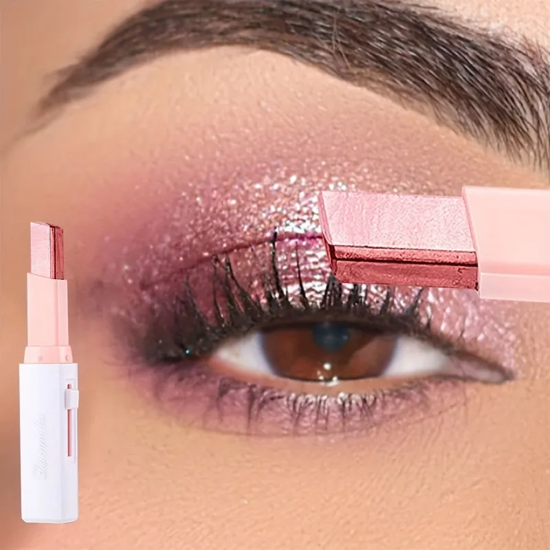 Dobbeltfarvet øjenskyggestift Perleskinnende øjenskygge Blyant Glitter Liner Highlighter Flerfarvet øjenskygge Øjenmakeup Kosmetik — image 2