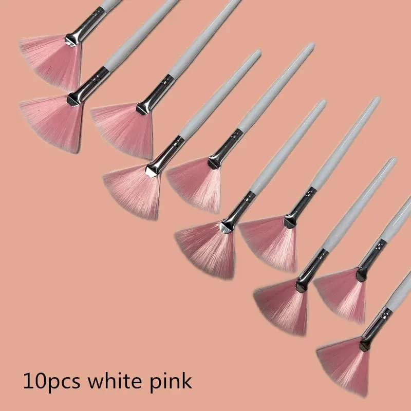 10/20/50pcs Fan Shape Foundation Makeup Brushes Multifunctional Facial Mask Brush Essential Oil Women Beauty Makeup Tools Brush — image 20