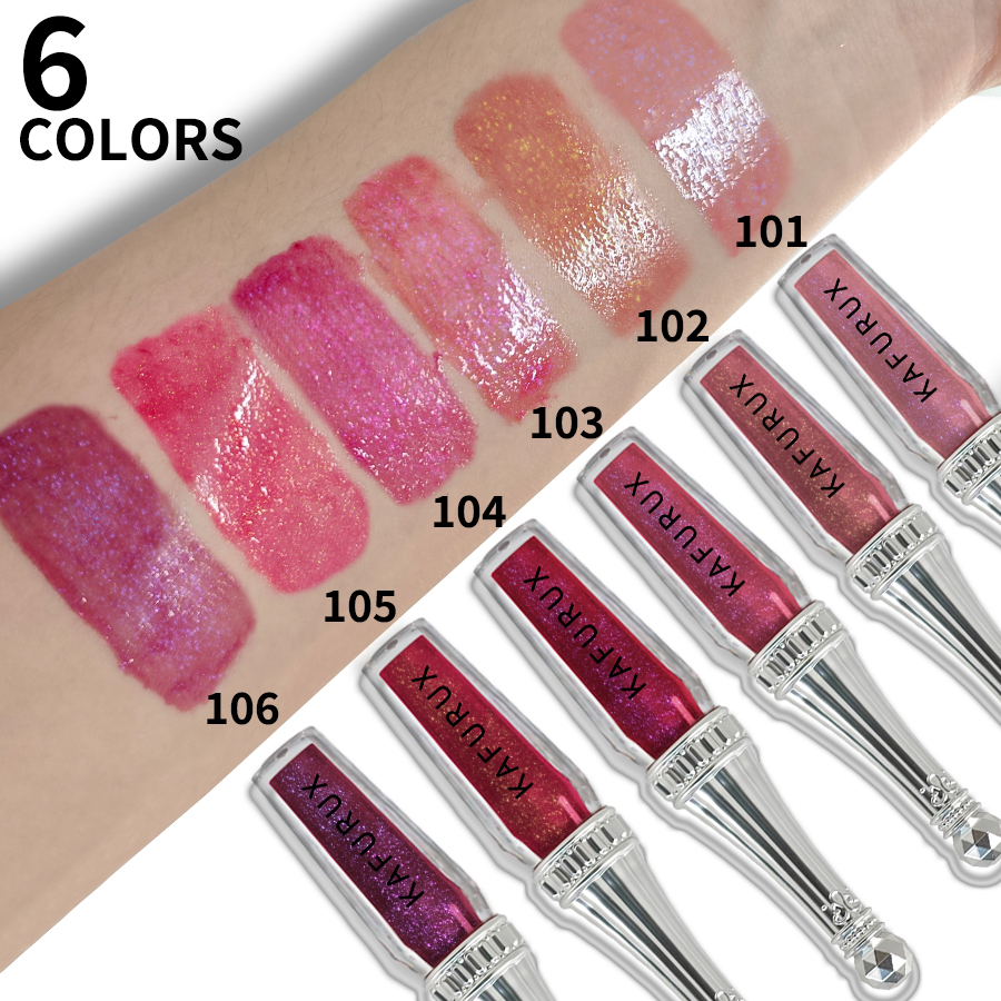 Rouge à lèvres liquide à paillettes, 6 couleurs, brillant, brillant, nacré, teinte hydratante, longue durée, maquillage pour femmes — image 3