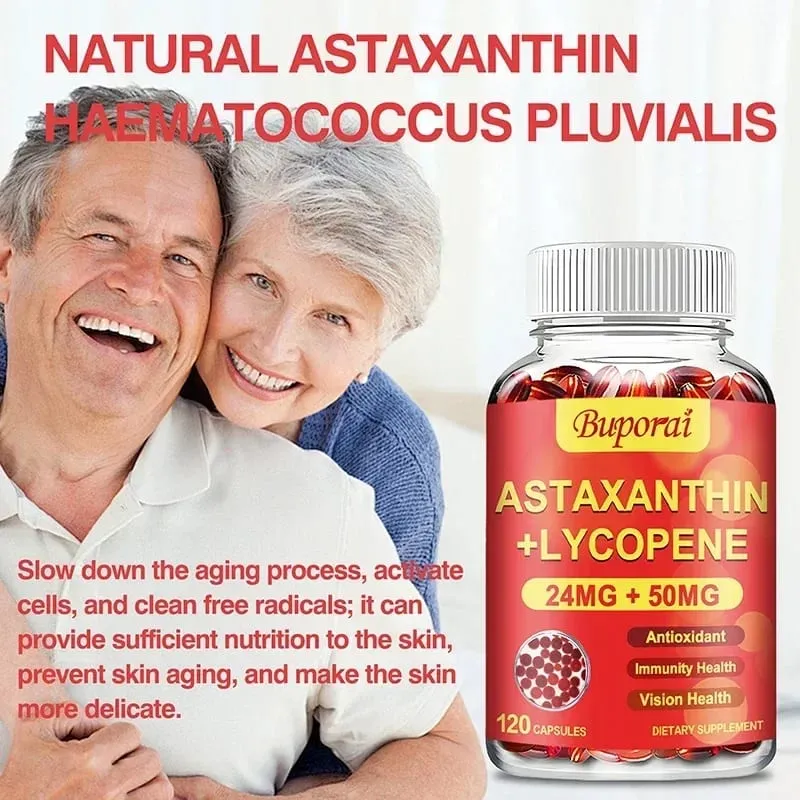 Astaxanthin + Lycopin-Kapseln – Antioxidans unterstützt das Sehvermögen des Herzens und die Gesundheit der Prostata verbessert die Immunität — image 5