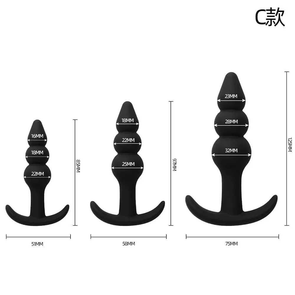 Silikonové dildo Anální kolíky Zarážka na tupo Dilatátor Masážní přístroj prostaty Vaginální stimulátor Sexuální hračky pro dospělé pro muže/ženy Trenér — image 5