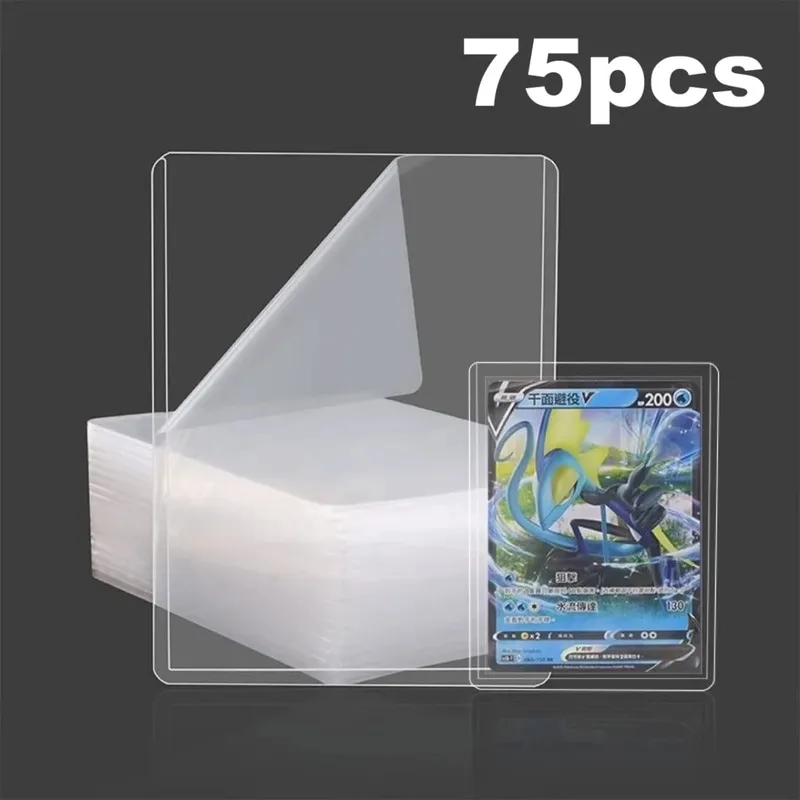 25-100ks pouzdra na tvrdé karty Držák proti poškrábání Chránič horního nakladače Vhodné pro sporty YuGiOh Pokémon Sběr karet Skladovací hračka — image 9