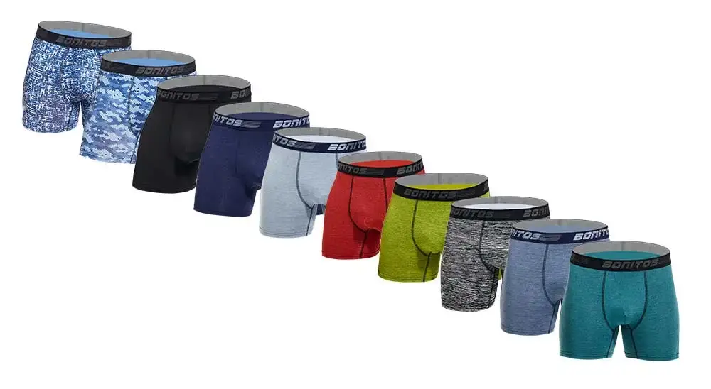 5pcs Solid Color Boxers Mens Underpants Cotton Men's Panties Sexy Letter Elastic Band Underwear For Man Boxer Shorts — image 1