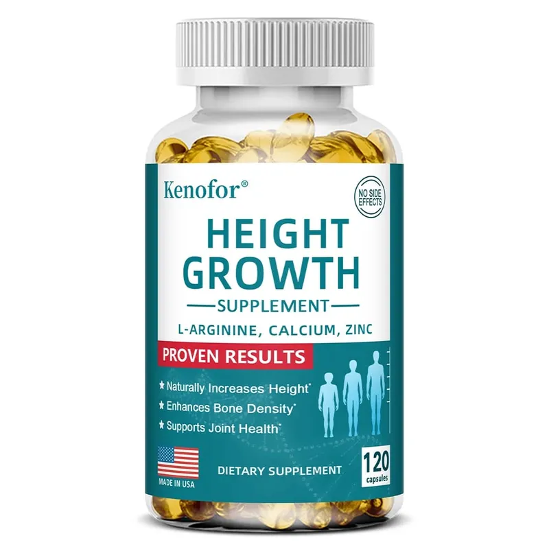 Natural Height Growth Calcium Vitamin D Supplement Vegetarian Capsules Increase Bone Strength Height Promoter Capsules Adults — image 9