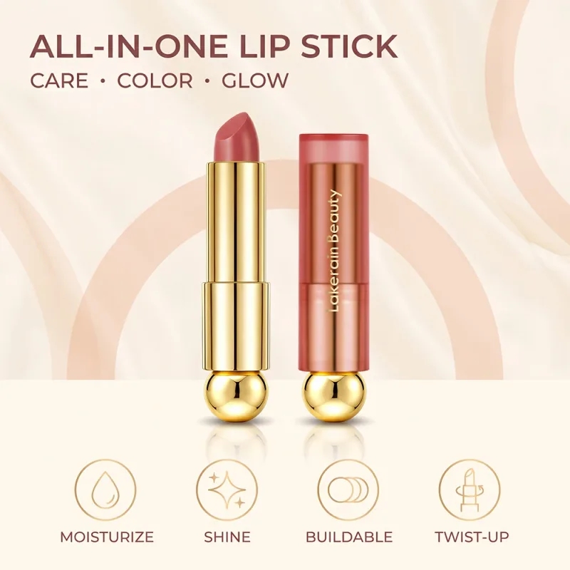 3‑in‑1 Solid Tinted Lip Oil Stick Glass Plump Glossy Finish Buildable Color Nourishing Apple Seed Oil Lip Care Makeup — image 4