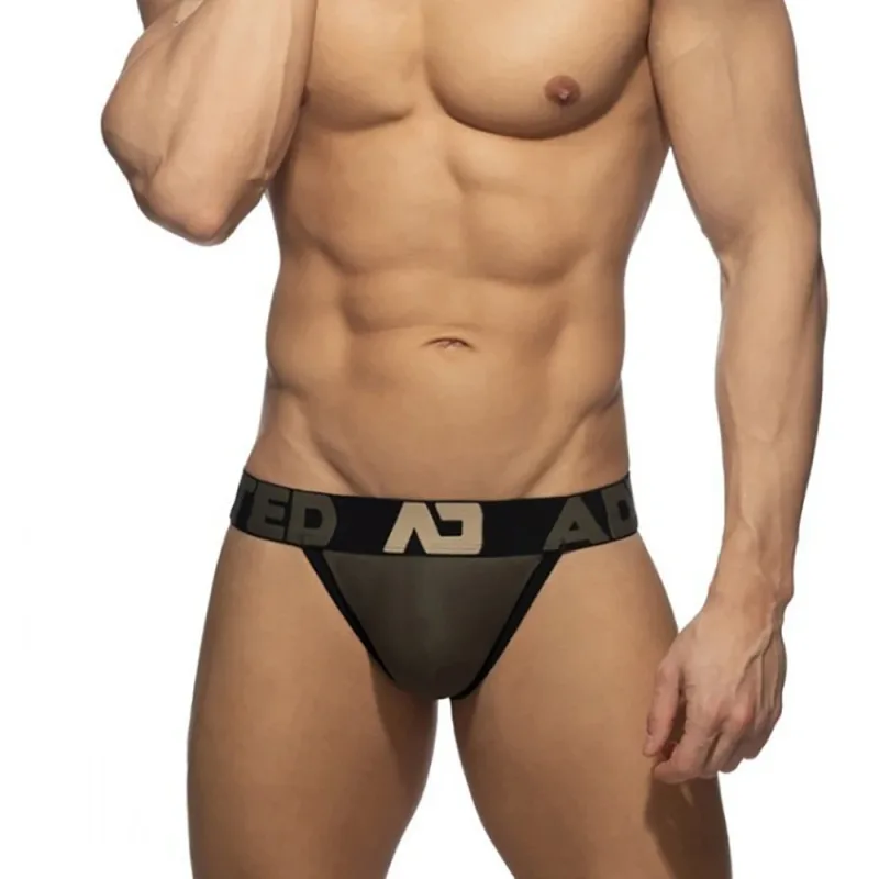 Herrenunterwäsche, einfache, atmungsaktive Slips mit dreidimensionalem, hohlem Rücken, Markenhose, niedrige Taille, bequeme Unterhose aus Baumwolle