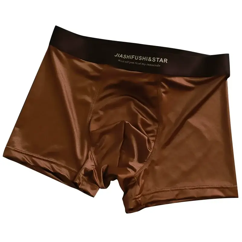 4 Stück/Los atmungsaktive Faser-Boxhose für Herren, bequeme, atmungsaktive Unterwäsche, Strickstoff mit mittlerem Stretch, einfarbig — image 11