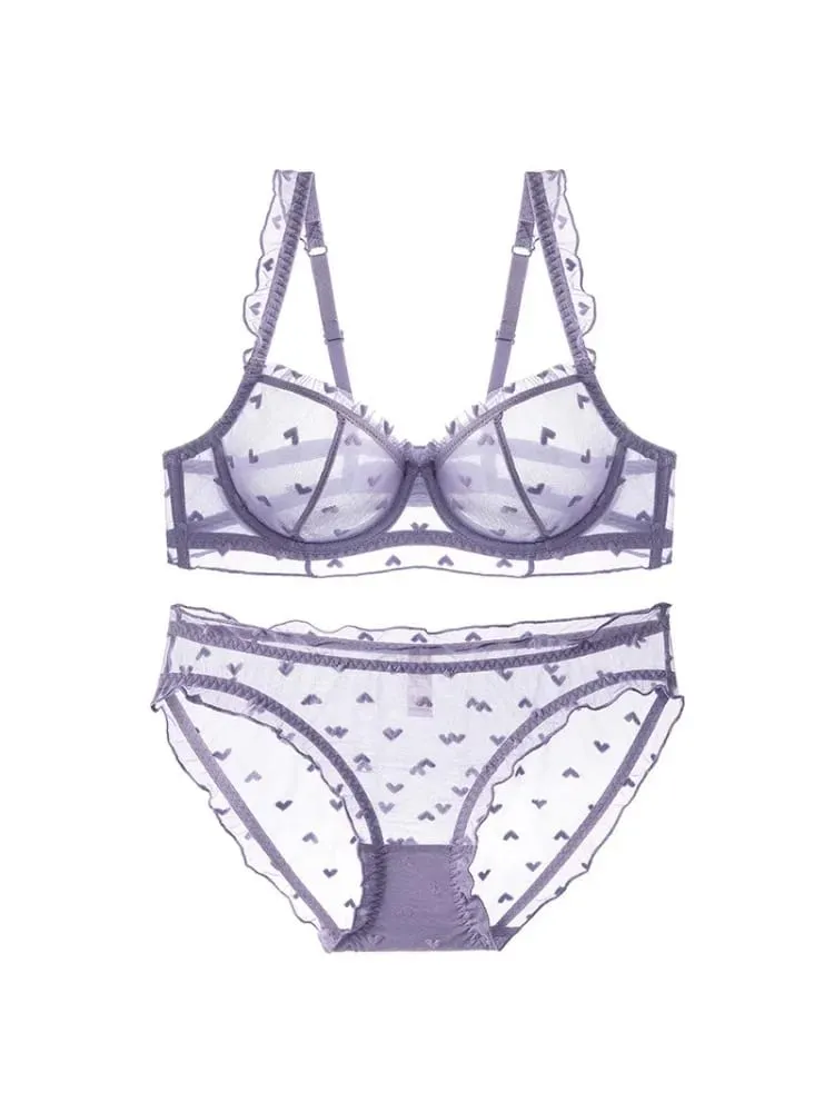 2025 ฤดูร้อน Minimizer Bra Ultra-Thin ไร้สายไม่มีฟองน้ำลูกไม้ Bralette PURE Sensual สนับสนุนหน้าอกใหญ่ SHEER Comfort