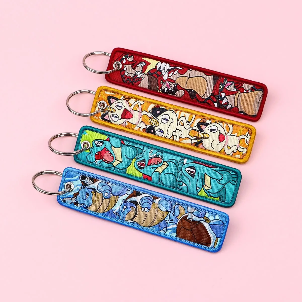 Pokémon Anime elfe monstres porte-clés pour voitures sac à dos porte-clés broderie porte-clés étiquette Jet accessoires cadeaux 1 pièces