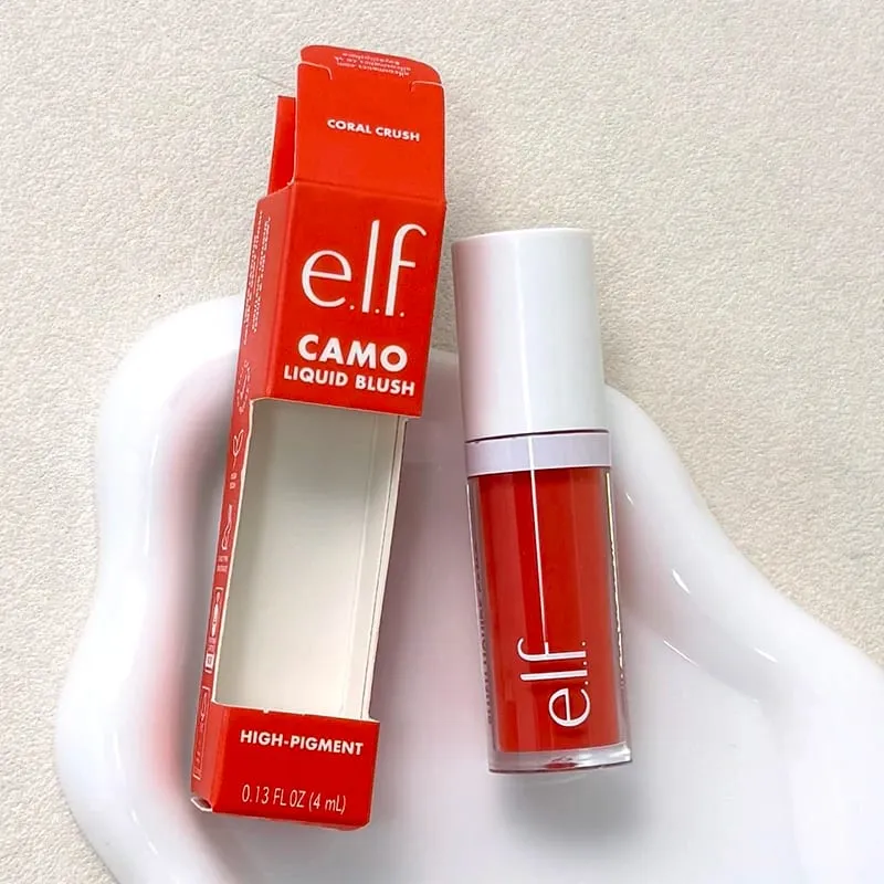 Elf Blush สำหรับริมฝีปากแก้ม Smooth Liquid Blush Two-ended ลิปสติกลิปกลอสแต่งหน้าติดทนนานสีชมพู Primer สำหรับ Pore Minimization — image 11