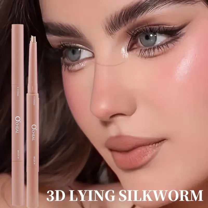 Double-Ended Liggende Zijderups Pen Natuurlijke Matte Shimmer Markeerstift Stick Langdurige Oog Bleekmiddel Voor Grotere Ogen Make-Up — image 3