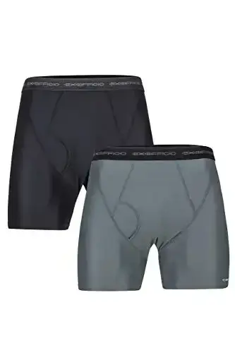 ExOfficio Men's Boxer Brief 2 Pack Men Sports Mesh Boxer Quick Drying Lightweight Breathable Outdoor Men Underwear USA Size