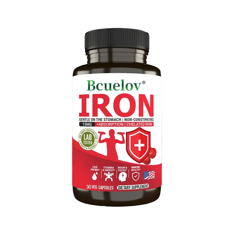 Suplement żelaza Bcuelov 15 Mg chelatowany, szybkie wchłanianie, delikatny, nie zapierający - niedokrwistość — image 8