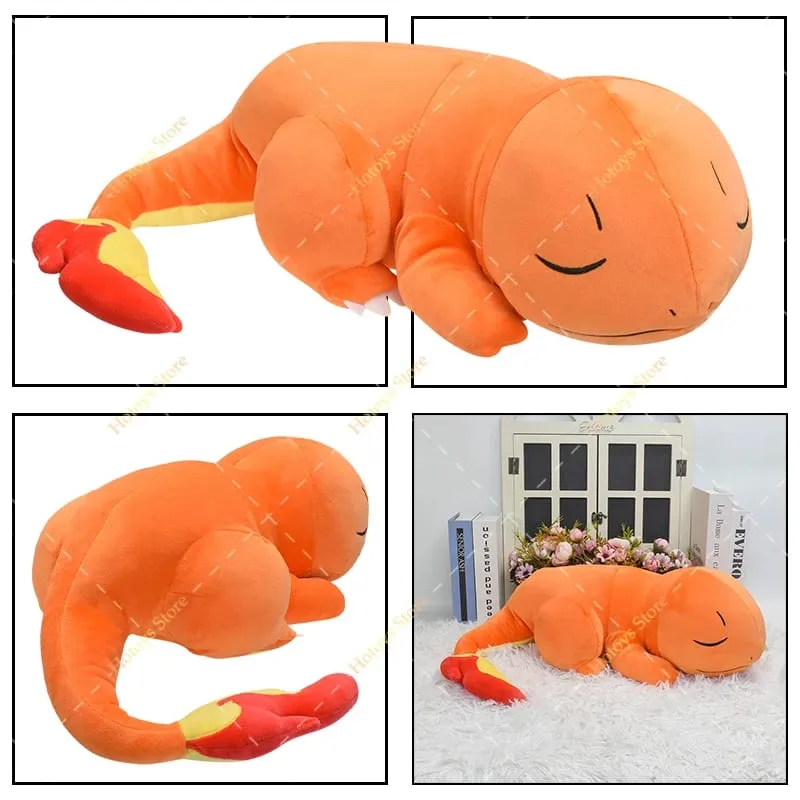 Original Pokemon Charmander Plush Pillow Toys Anime Cute Psyduck Lying Posture Soft Stuffed Animals Sofa Cushion Peluche Dolls — image 5