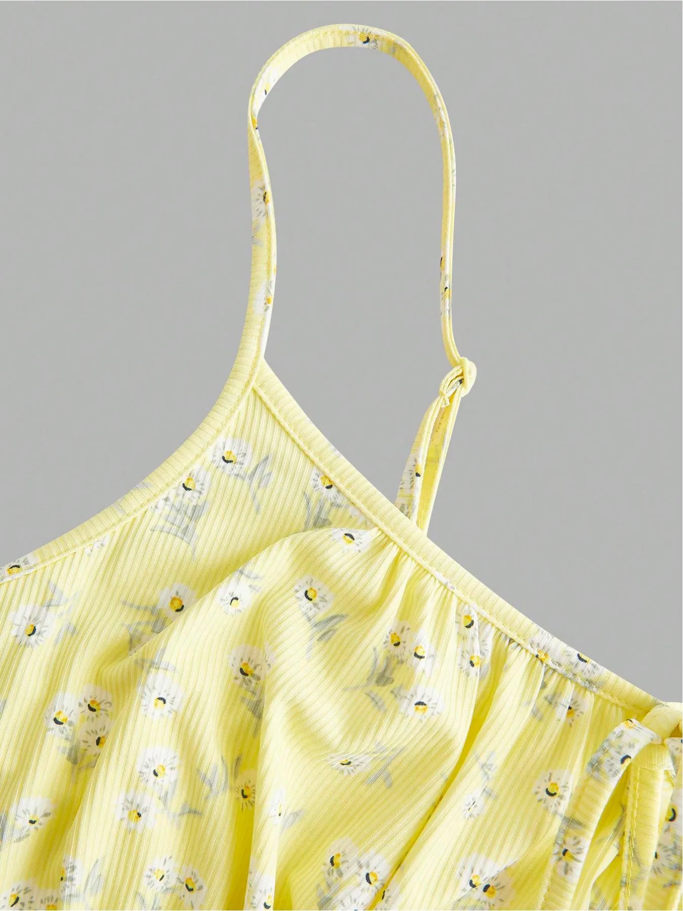 Abito quotidiano con stampa floreale colorata di nuova moda, elegante cinturino senza maniche, tinta unita, set in due pezzi — image 6